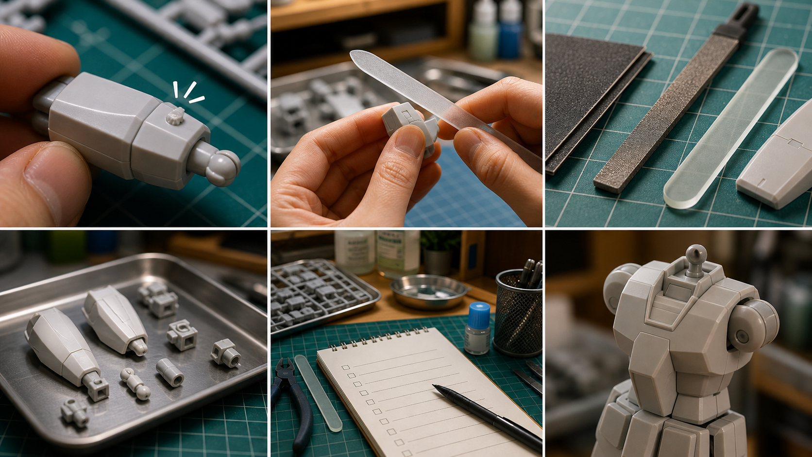 プラモデル工具の作業イメージ